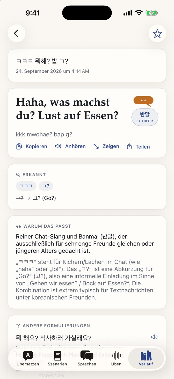 A slang message decoded, with what the tone reveals