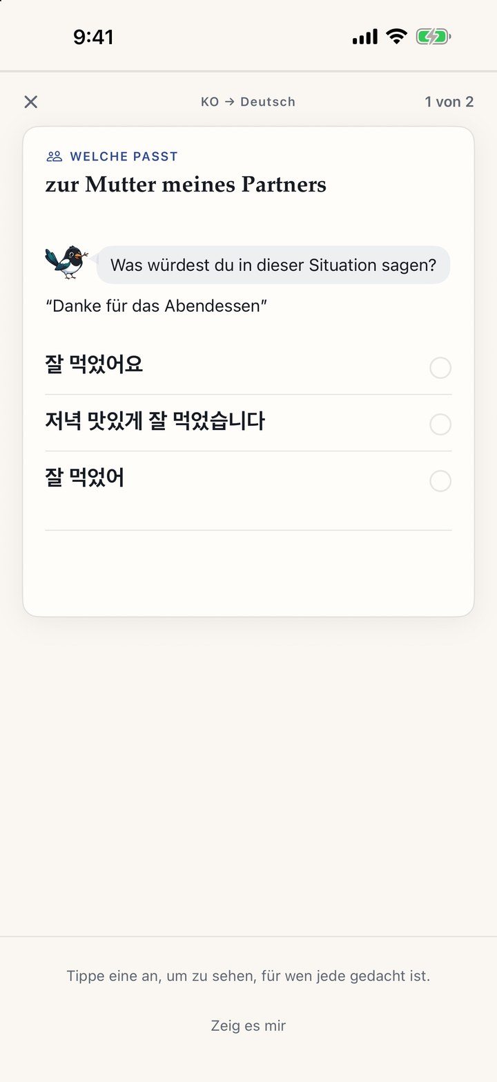 Eine Übungskarte – welcher Satz passt zu dieser Person?