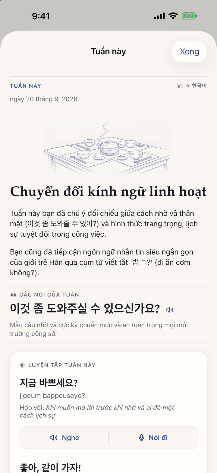 Bài học tuần này, viết từ chính câu của bạn